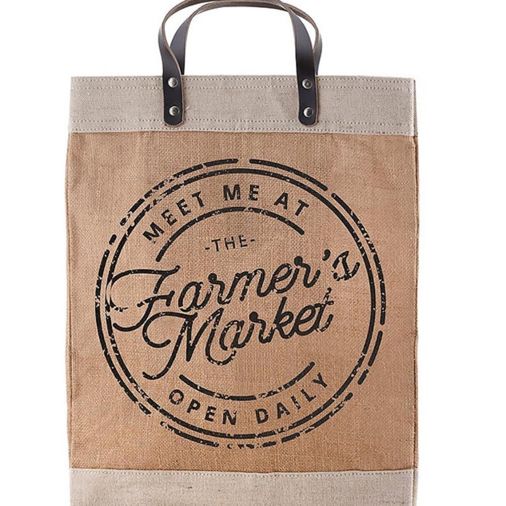 Natural Market Tote - Farmer's Market